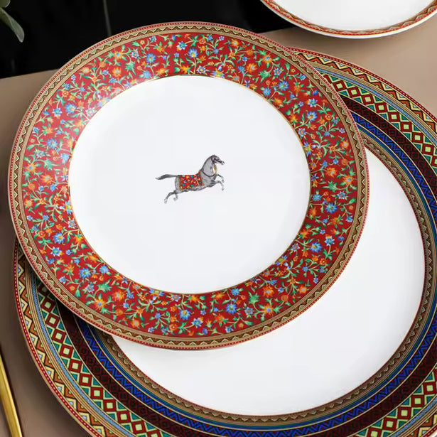 vintage horse ceramic plates royal