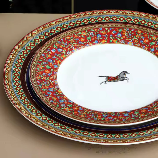 vintage horse ceramic plates royal