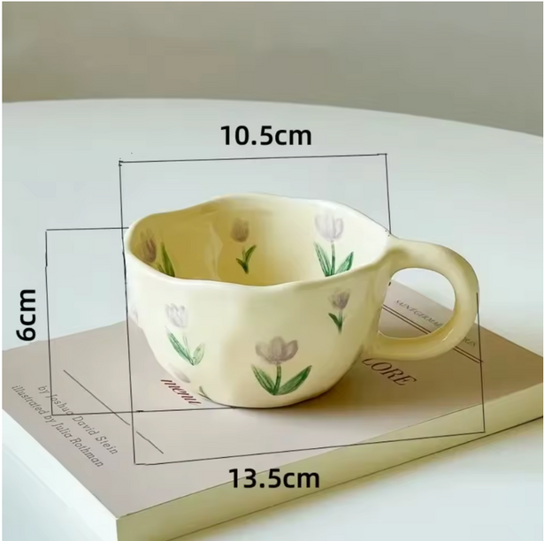Handmade  Floral Mugs by lux dishes